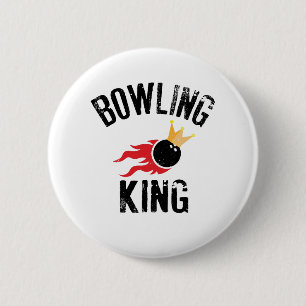 Bowling King Grafikgeschenk Cool für Bowlers Button
