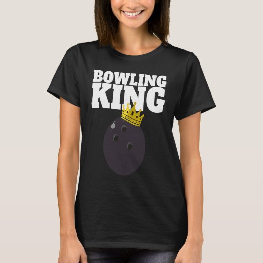 Bowling King lustiger Bowling King T-Shirt (Vorderseite)