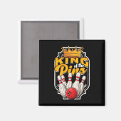 Bowling King of the Buttons Magnet (Vorderseite/Rückseite)