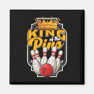 Bowling King of the Buttons Magnet