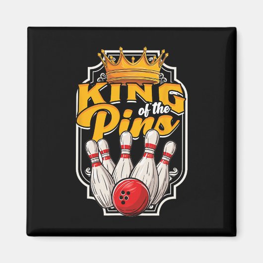 Bowling King of the Buttons Magnet (Vorne)