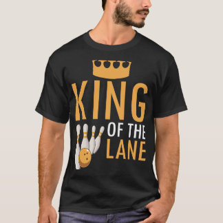 Bowling King of the Lane Boy Men Player Bowler Fan T-Shirt
