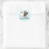 Bowling King Runder Aufkleber (Tasche)