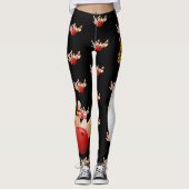 Bowling Kingpin Leggings Custom Yoga Pants (Vorderseite)