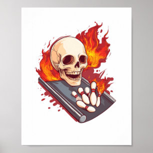 Bowling Knochen - Sonnensportler Poster