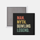 Bowling Komiker Mythos Bowling Team Legende Vintag Magnet (Vorderseite/Rückseite)