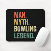 Bowling Komischer Mann Mythos Bowling-Mannschaft L Mousepad (Mit Mouse)