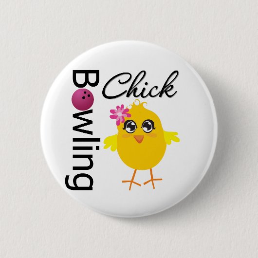 Bowling-Küken Button (Vorderseite)