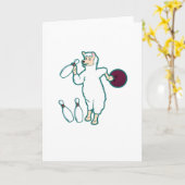 Bowling Lama Karte (Gelbe Blume)