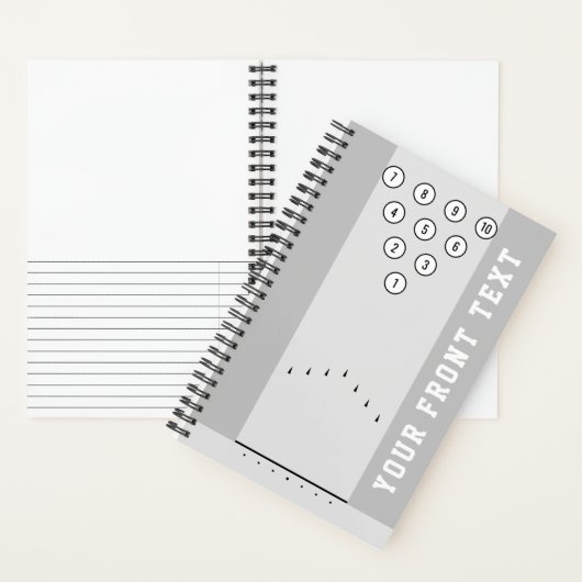 Bowling-Lanes mit benutzerdefinierten Textanzeigen Notizblock (Innen)