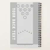 Bowling-Lanes mit benutzerdefinierten Textanzeigen Notizblock (Rückseite)