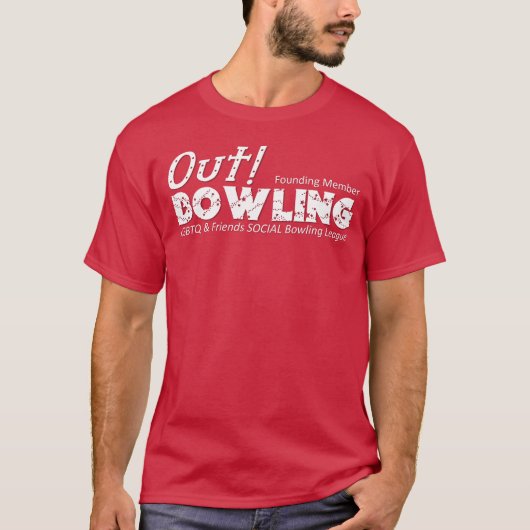 Bowling League 10 Jahre Gründungsmitglied T-Shirt (Vorderseite)