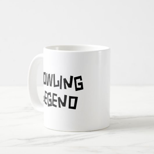 Bowling-Legende Kaffeetasse (Vorderseite Links)