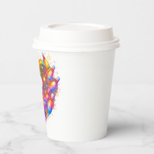 Bowling Liebe Glow Pappbecher (Links)