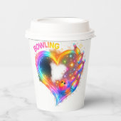 Bowling Liebe Glow Pappbecher (Vorderseite)