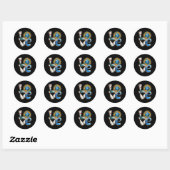 Bowling Liebe Sonnenblumen Bowling Button Matching Runder Aufkleber (Blatt)