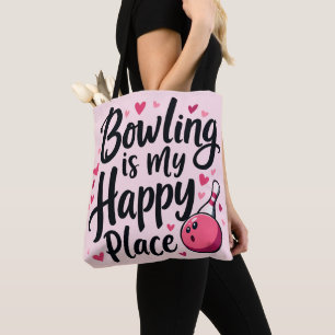 Bowling Liebhaber Niedlich Retro Ästhetik Sportdes Tasche