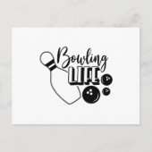 Bowling Life Shirt Print Postkarte (Vorderseite)