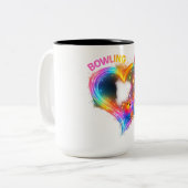 Bowling Love Glow Zweifarbige Tasse (Vorderseite Links)