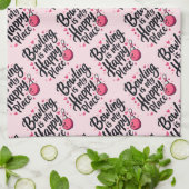 Bowling Lover Cute Retro Aesthetic Sports Design Geschirrtuch (Gefaltet)