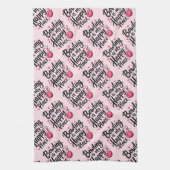 Bowling Lover Cute Retro Aesthetic Sports Design Geschirrtuch (Vertikal)