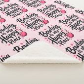 Bowling Lover Cute Retro Aesthetic Sports Design Sherpadecke (3/4)