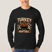 Bowling Lover Funny Turkey Junters Retro Thanksgiv T-Shirt (Vorderseite)