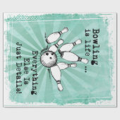 Bowling Lover Gift, Funny Bowling Player Gift Geschenkpapier (Flach)