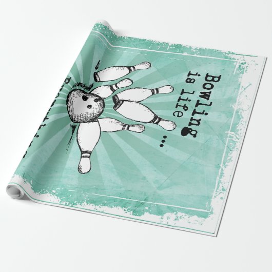 Bowling Lover Gift, Funny Bowling Player Gift Geschenkpapier (Ungerollt)