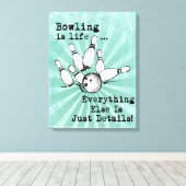 Bowling Lover Gift, Funny Bowling Player Gift Leinwanddruck (Insitu (Holzboden))