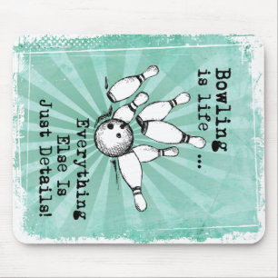Bowling Lover Gift, Funny Bowling Player Gift Mousepad