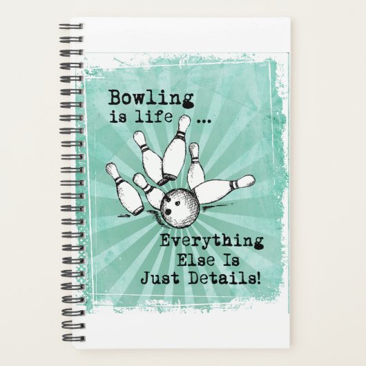 Bowling Lover Gift, Funny Bowling Player Gift Planer (Vorderseite)