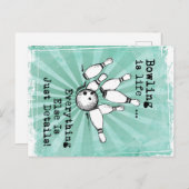 Bowling Lover Gift, Funny Bowling Player Gift Postkarte (Vorne/Hinten)