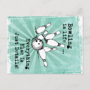 Bowling Lover Gift, Funny Bowling Player Gift Postkarte