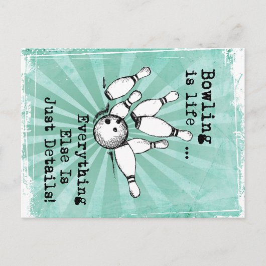 Bowling Lover Gift, Funny Bowling Player Gift Postkarte (Vorderseite)