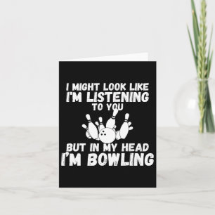 Bowling Lover Men Women Kinder Teenager Jungs Mädc Karte