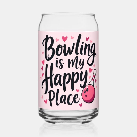 Bowling Lover Niedlich Retro ästhetisches Sportdes Dosenglas (Rückseite)
