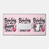 Bowling Lover Niedlich Retro ästhetisches Sportdes Schreibtischunterlage (Tastatur & Maus)