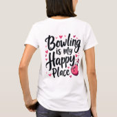 Bowling Lover Niedlich Retro ästhetisches Sportdes T-Shirt (Rückseite)