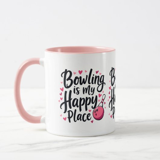 Bowling Lover Niedlich Retro ästhetisches Sportdes Tasse (Links)