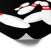 Bowling Lover Shirt Split kommt Männer Frauen Kind Poster (Ecke)