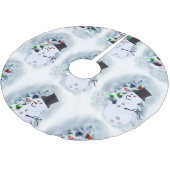 Bowling Lovers Weihnachten Polyester Weihnachtsbaumdecke (Schrägansicht)