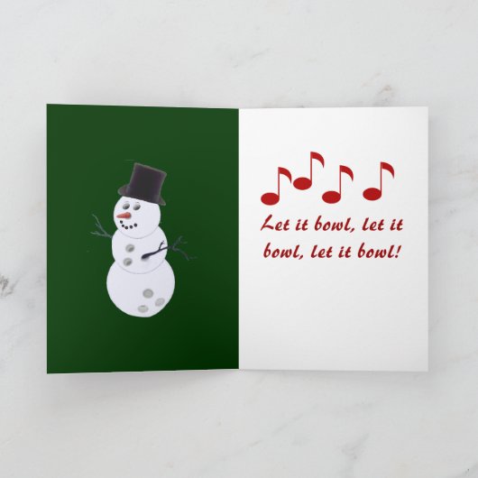 Bowling Lovers Weihnachtskarten Feiertagskarte (Innenseite)