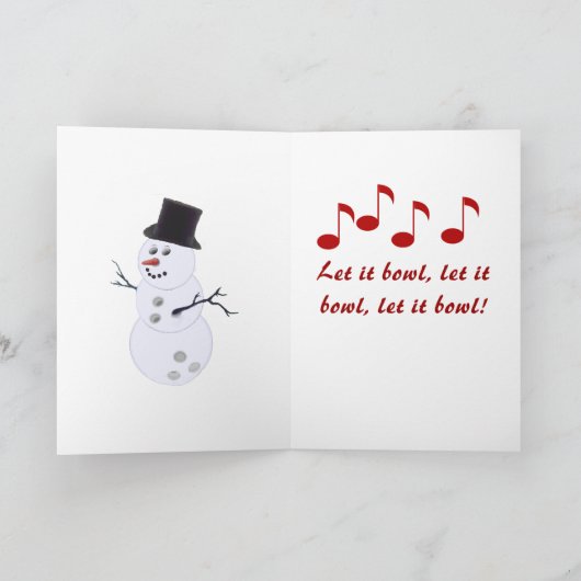 Bowling Lovers Weihnachtskarten Feiertagskarte (Innenseite)