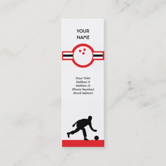 Bowling: Luftstern Mini Visitenkarte (Vorderseite)