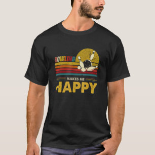Bowling macht mich glücklich Retro Bowler Vintage T-Shirt