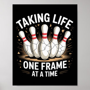 Bowling macht Spaß und bringt Leben in einen Rahme Poster