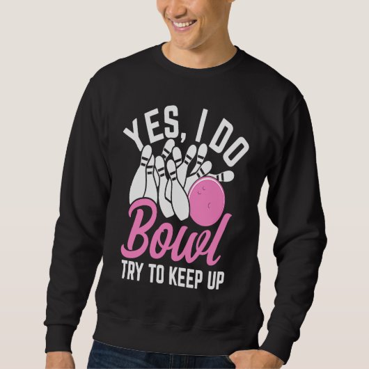 Bowling Mädchen Prinzessin Pin Bowler Strike Team Sweatshirt (Vorderseite)