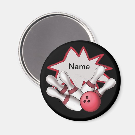 Bowling Magnet (Vorderseite/Rückseite)
