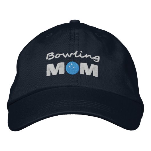 Bowling Mama bestickt Bestickte Baseballkappe (Vorderseite)